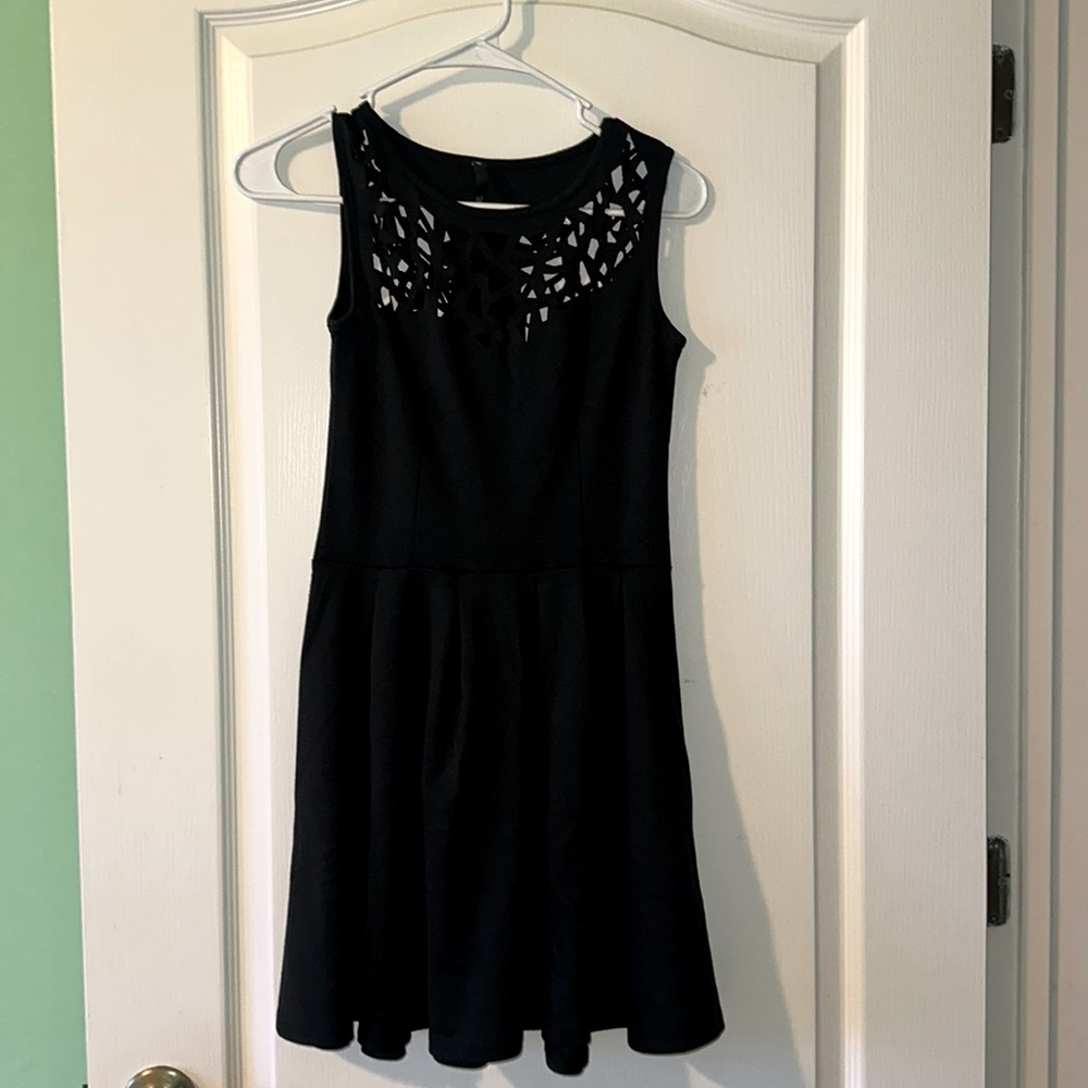 Black cut out dress